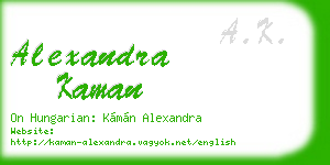 alexandra kaman business card